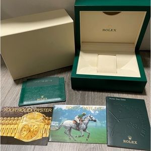ROLEX watch box with books and card holder